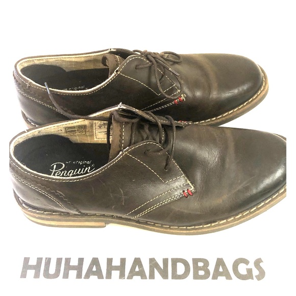 Penguin Brown Leather Shoes size 9 - Picture 3 of 8